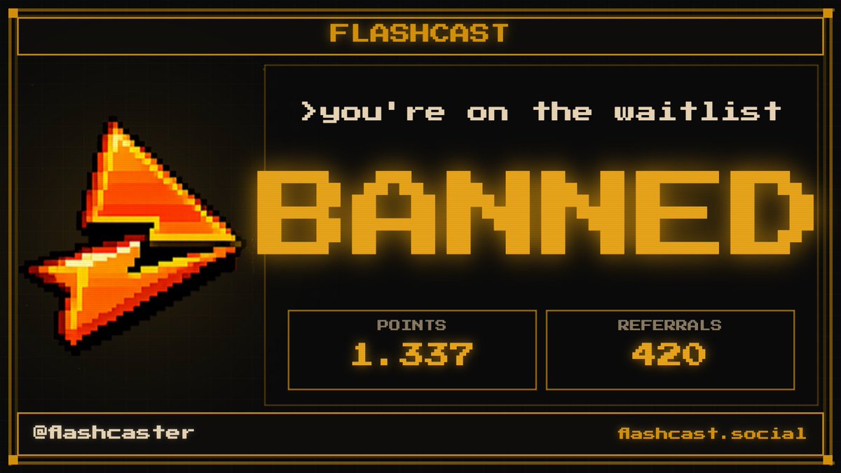 quick question: how am I supposed to work on this if I get no access?

What waitlist rank do you have?

flashcast [.] social/leaderboard