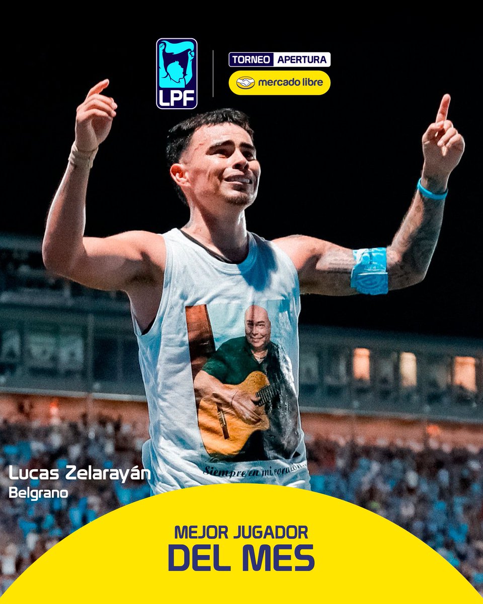 LigaAFA's tweet photo. El #MejorJugador de febrero llega con @ML_Argentina ➡️ Lucas Zelarayán, de @Belgrano 🙌

El 🔟 del Pirata fue fundamental en el gran mes del equipo en el #TorneoMercadoLibre 2026 🏆

⚽️ Goles: 2
🧠 Asistencias: 1
🎯 Efectividad en pases: 81% (120/148) https://t.co/vrm6ngYQ1d