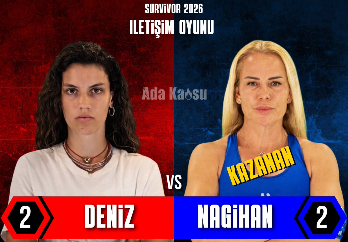 İletişim Oyunu

🔴 Deniz 🆚️ 🔵 Nagihan 

#Survivor2026 #SurvivorTürkiye #SurvivorÜnlüler #SurvivorGönüllüler #ÜnlülerGönüllüler