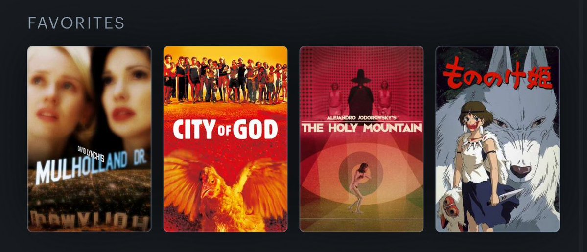 my letterboxd top four