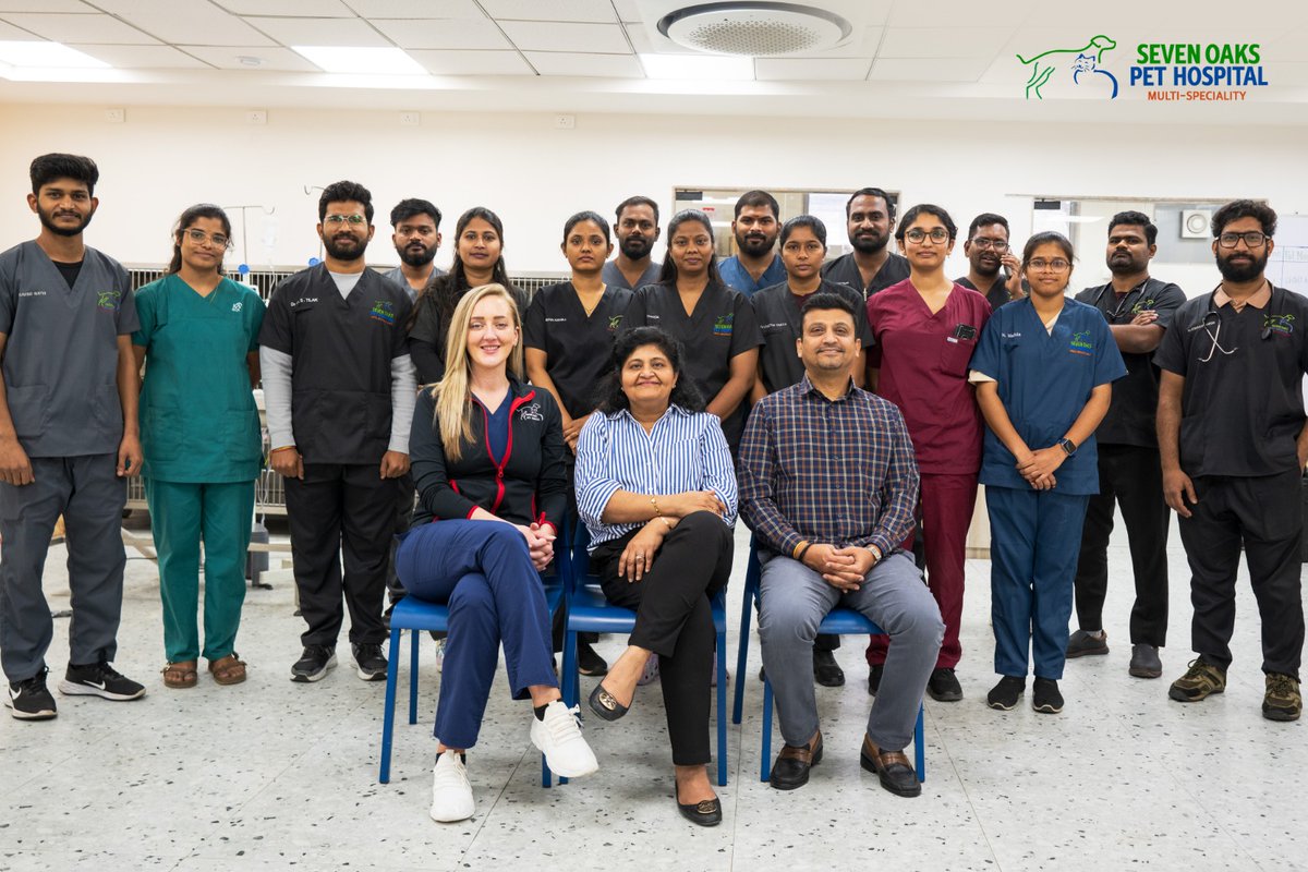 sevenoaksindia's tweet image. We extend our heartfelt thanks to PJ Meredith, who travelled all the way from the USA🇺🇸 to spend time with our teams across all Seven Oaks locations in Hyderabad.

#VetTraining #SkillDevelopment #TrainingSessions #PetHospital #SevenOaksPetHospital
