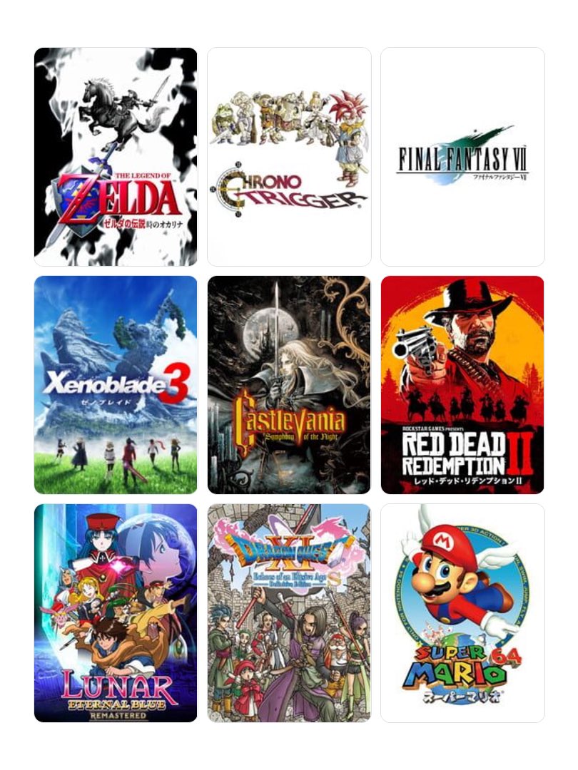 9 jeux qui représentent le joueur que je suis 🎮

#My9Games #私を構成する9つのゲーム my9games.com