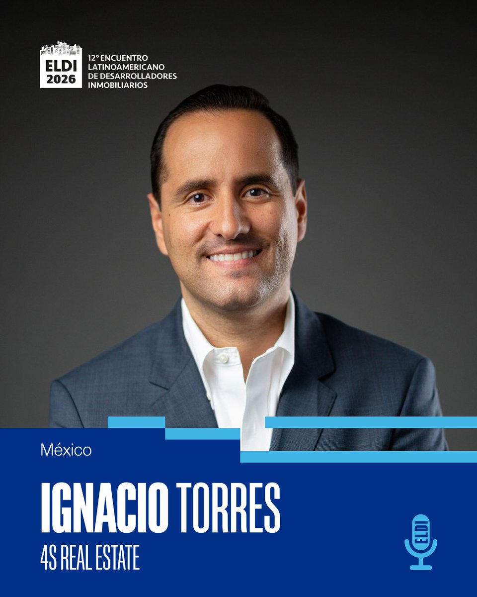 Hay voces que año con año marcan el rumbo de la conversación.
<a href="/NachoTorres4S/">Nacho Torres 4S</a>, CEO de <a href="/4SRealEstate/">4SRealEstate</a>, estará presente en ELDI 2026 como speaker, aportando su visión sobre la evolución del desarrollo inmobiliario en Latinoamérica.
🗓️ 21-22 de mayo 2026
🔗  hubs.ly/Q045MX3N0
