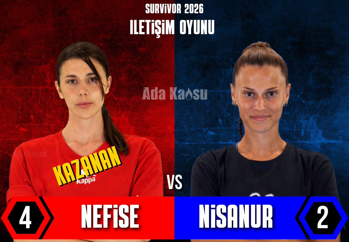 İletişim Oyunu

🔴 Nefise 🆚️ 🔵 Nisanur 

#Survivor2026 #SurvivorTürkiye #SurvivorÜnlüler #SurvivorGönüllüler #ÜnlülerGönüllüler