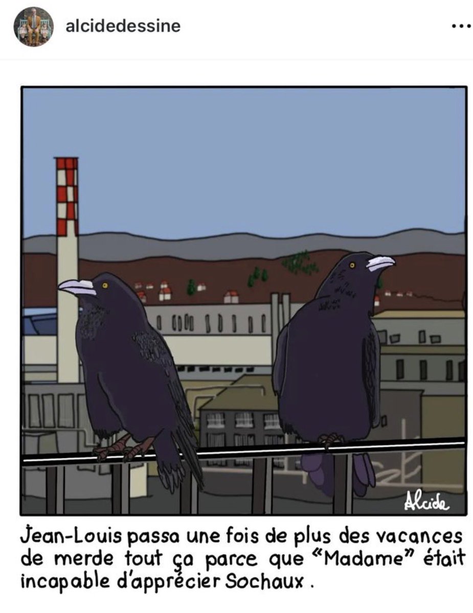 J’ai récemment découvert <a href="/alcidedessine/">Alcide dessine</a>.
Je suis absolument fan.
Suivez-le, merci. Et achetez ses albums, surtout.