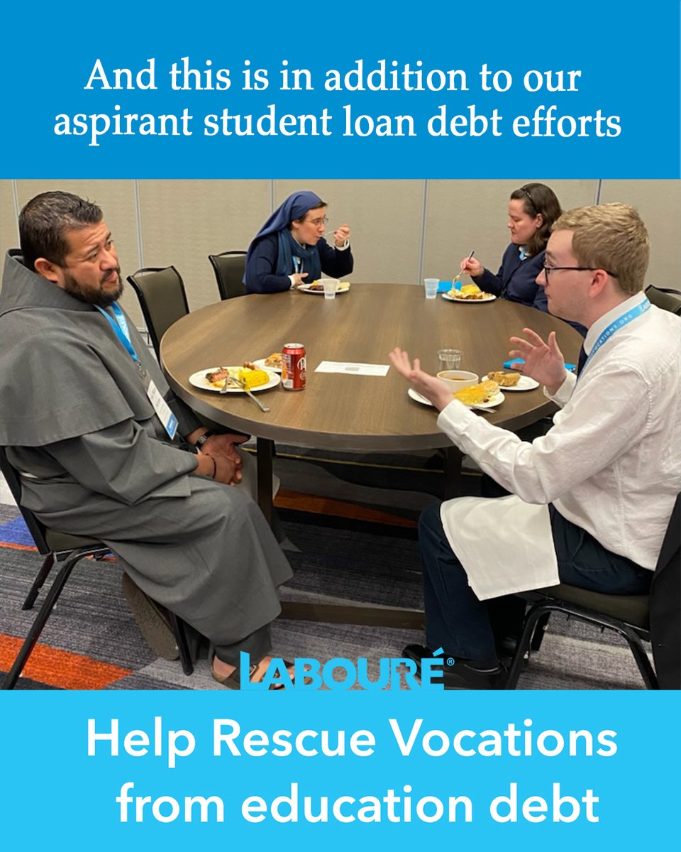 LaboureSociety's tweet photo. A PROVEN SOLUTION! We teach and accompany  participants in a Catholic, fundraising model that helps eliminate student loan debt AND ongoing institutional formation costs. 
Learn more at, https://t.co/ccGIbs6R5r
#catholic #catholicvocations #catholicchurch https://t.co/BN9x4O1Jzt