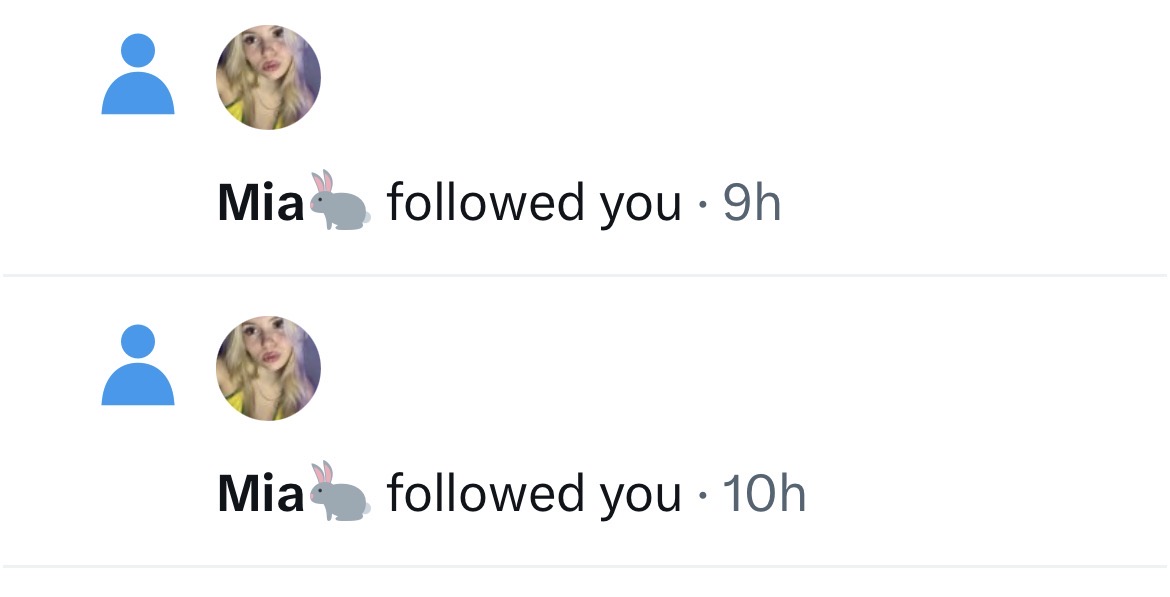 Welcome new followers (yep two separate accounts)