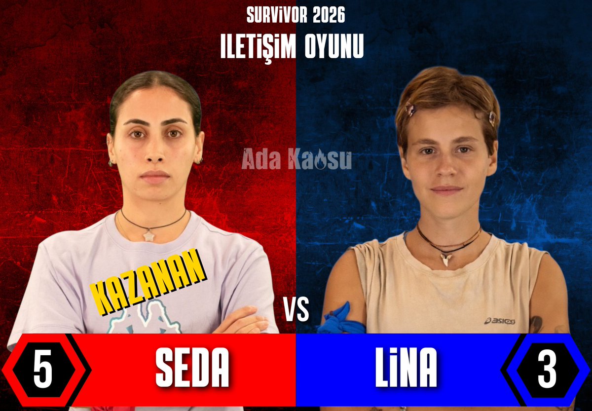 İletişim Oyunu

🔴 Seda 🆚️ 🔵 Lina 

#Survivor2026 #SurvivorTürkiye #SurvivorÜnlüler #SurvivorGönüllüler #ÜnlülerGönüllüler