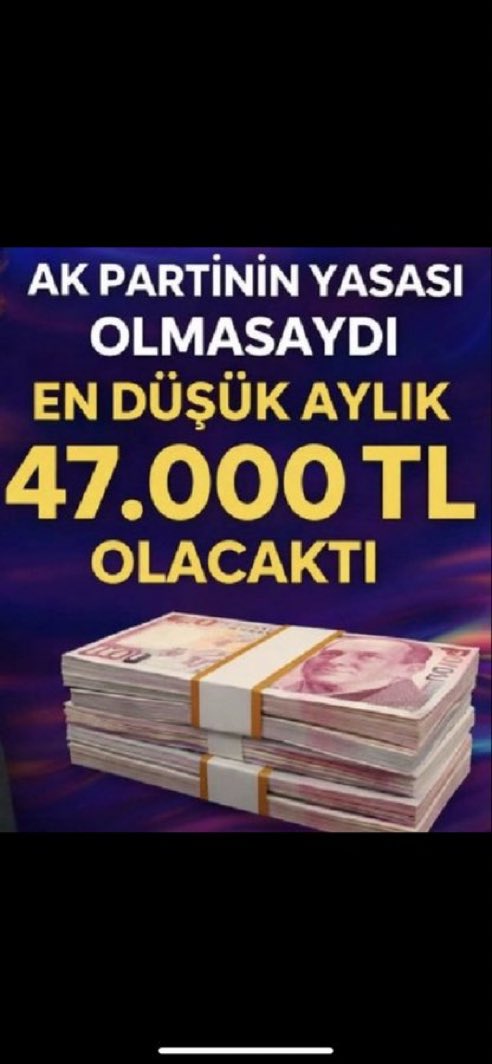 Şu YASAYI GERİ ÇEK
VER HAKKIMIZI AKP
#AkpYettinEmekliyiMahvettin