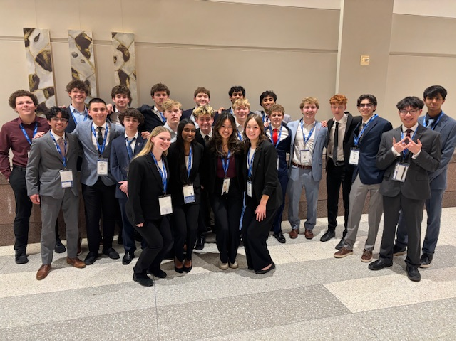 GroveDeca's tweet photo. Crimson DECA did a great job at the State DECA Conference! Two students, Sham Manikandan  &amp; Owen Breitenfeldt, made it to finals, but nobody made it to nationals. Memories were made &amp; fun was had! Way to go Crimson 😀👍#crimsondeca https://t.co/uJmrBGSate