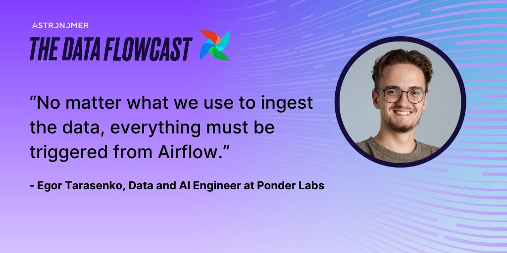 astronomerio's tweet image. Centralized orchestration isn’t optional.

Egor Tarasenko, Data and AI Engineer at @PonderLabsInc, shares why every ingestion path should route through Airflow for full dependency visibility and control.

One trigger layer. One source.

Links below.

#AI #Automation #Airflow