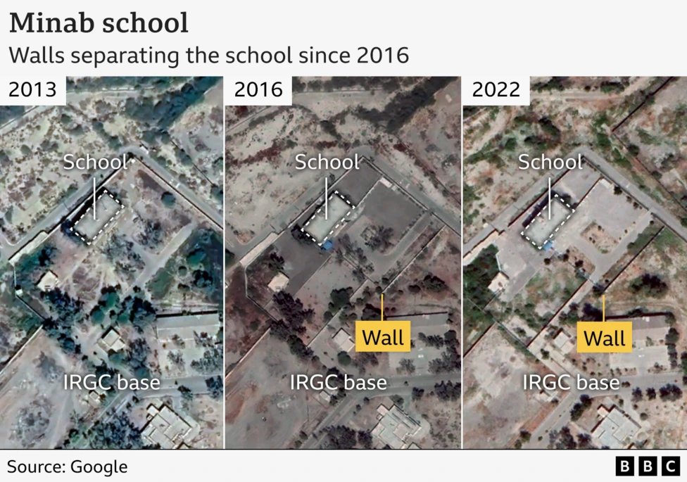 @planet The school building is located located immediately to the north ...