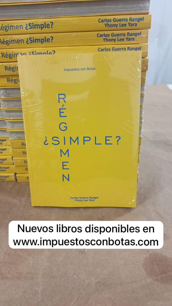 🔔📍 Nuevas unidades disponibles

¿No alcanzaste a comprar tu libro del SIMPLE?

Ya encuentras disponible las nuevas unidades:

impuestosconbotas.com/producto/libro…