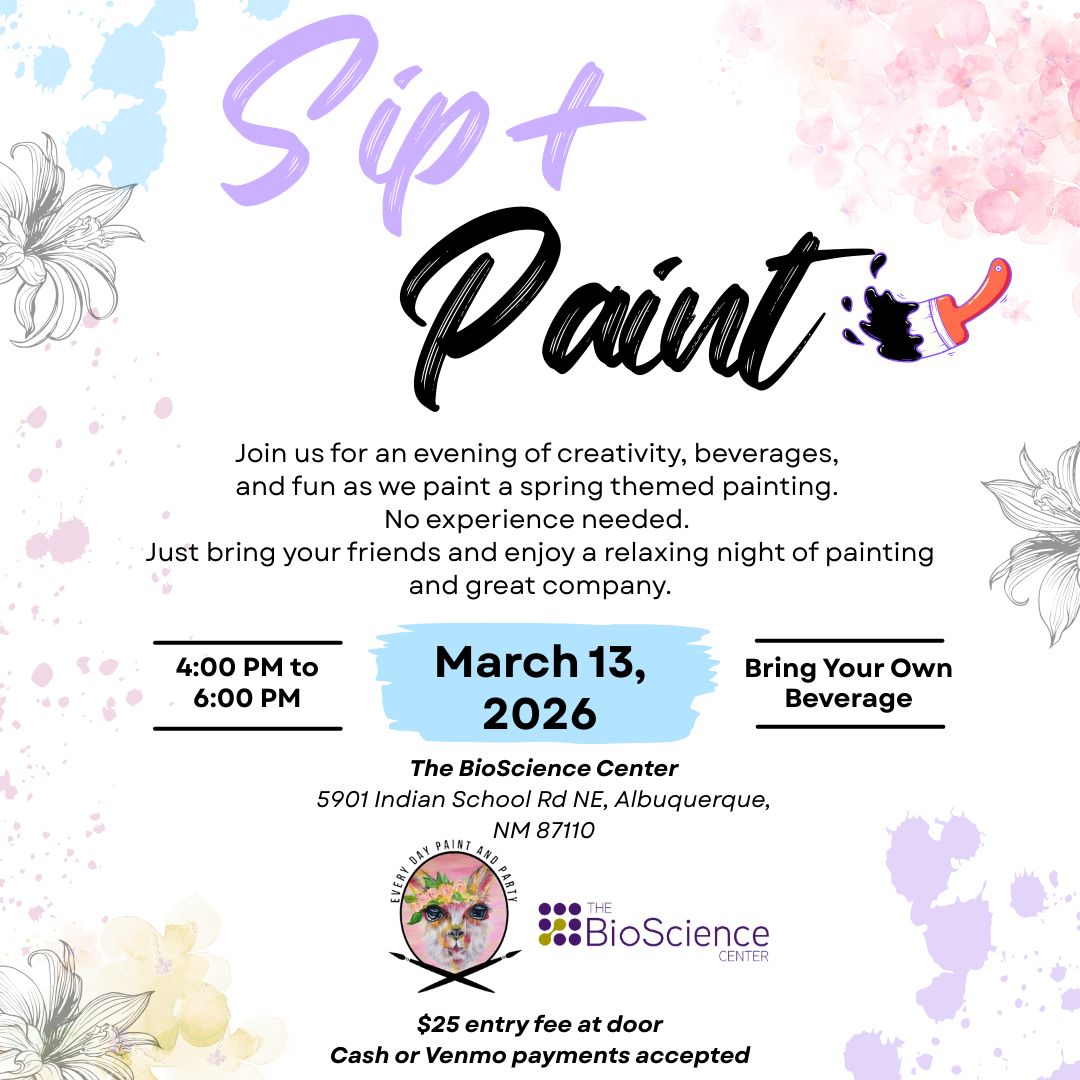 Looking for a fun night out? 🎨✨ Join us at our sister site, The BioScience Center, for a Spring Sip &amp; Paint Night. No experience needed, just bring your favorite beverage and enjoy a creative evening with friends. RSVP here: buff.ly/TiIUXrO