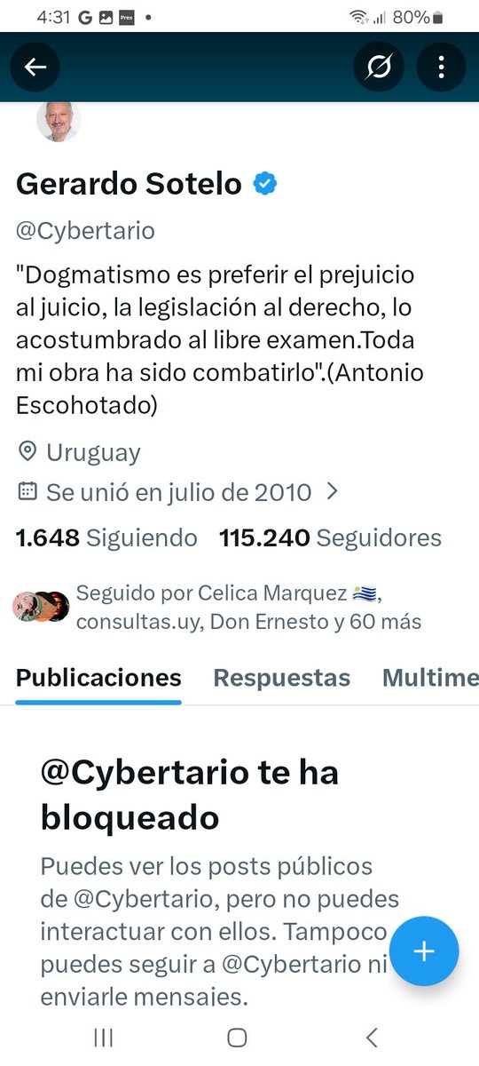🤣 🤣 🤣 🤣 🤣 🤣 🤣 🤣 🤣  cielos...que este desneuronado me bloquee, casi ,casi ,me siento galardonada...😎