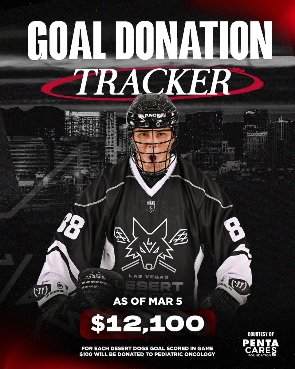 vegasdesertdogs's tweet photo. Ten goals means another $1,000 donated to pediatric oncology research with Penta Cares! https://t.co/Tt3AcKA2w8