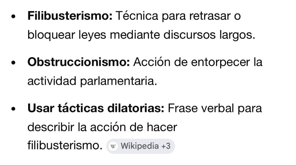 Una sesión “filibusteada”