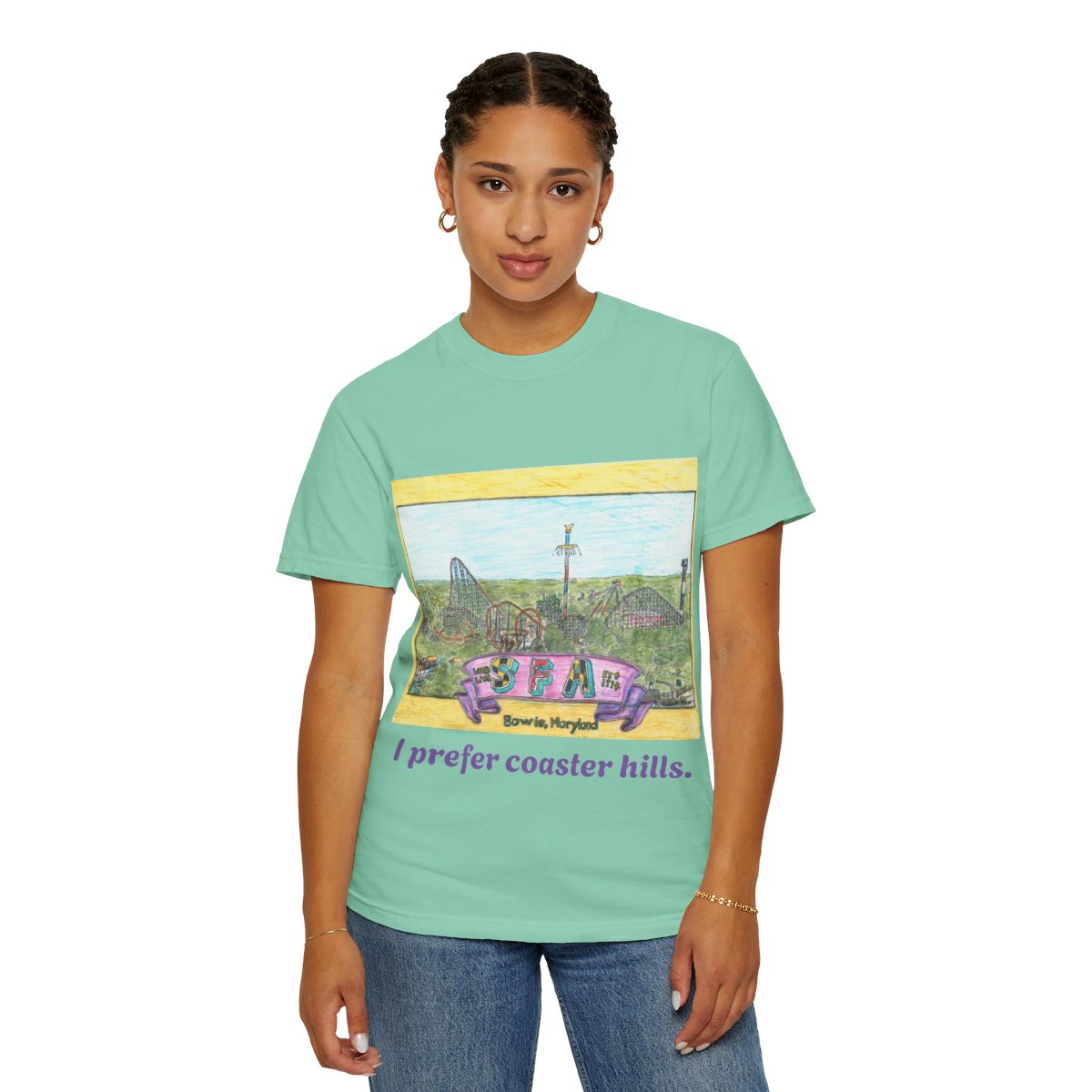 CallenHuey's tweet image. My hand-drawn sketch of the roller coaster skyline of Six Flags America in Bowie, Maryland is now available in a comfort tee.  

Shop here:  callenspanoramas.etsy.com/listing/442943…

@SixFlags #SixFlags #SixFlagsAmerica #rollercoasters #SupermanRideOfSteel #themeparks #rollercoasterenthusiasts