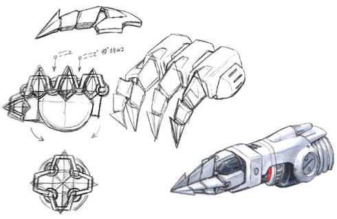 The concept art for Kiryu's drill is pretty cool

It pretty much looks exactly how it is in the film (missing some spikes on the top of the hands tho)

The hand has a believable enough transformation into the drill that I believe you can suspend some disbelief