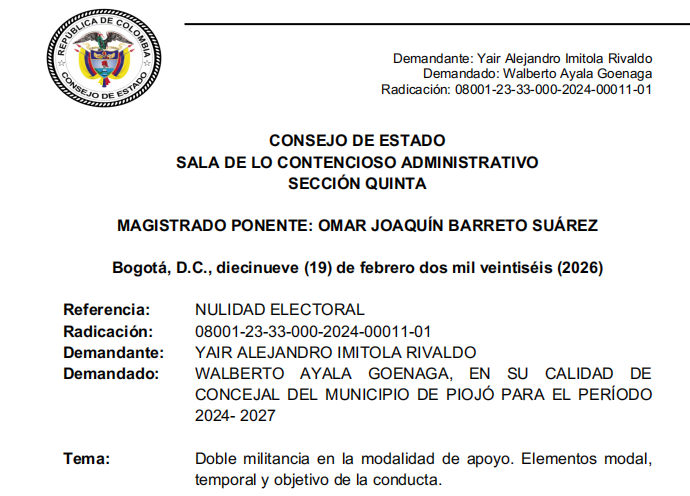 ColAboElectoral's tweet photo. 🚨 Una captura de pantalla de una red social que está sin fecha, que no fue tachada de falsa en la oportunidad procesal y que no pertenece al elegido demandado ¿puede estructurar la prohibición de la doble militancia?👨‍🎓

Para la Sección Quinta la respuesta es NO.

Link de la providencia: https://t.co/Dm8KmbIGqP