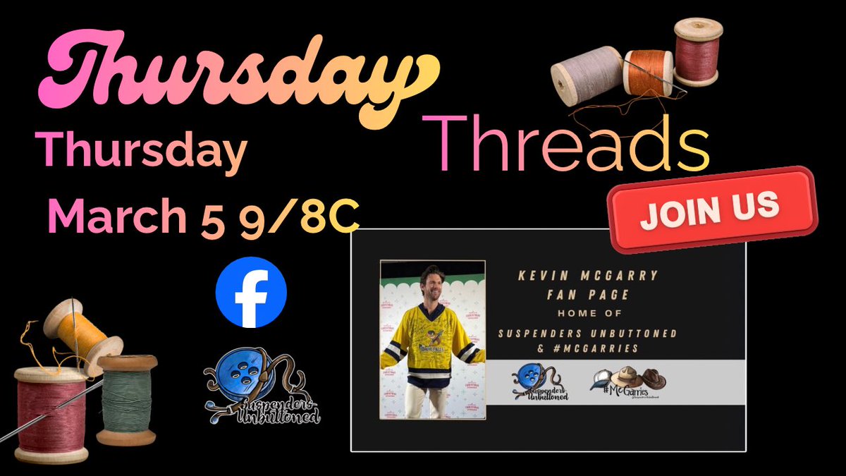 SuspendersU's tweet image. Thursday Threads 🧵🪡

Join us tonight 9/8C
In the Kevin McGarry fans Facebook 

#mcgarries #hearties #hallmark 
Link⬇️
facebook.com/share/g/18SCcm…