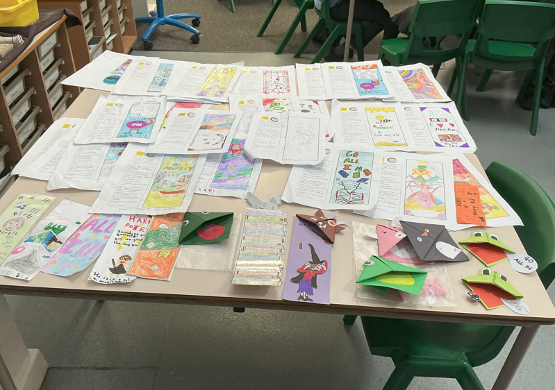 We were joined by Mr Smith - Head of English <a href="/BBGAcademy/">BBG Academy</a> who judged our World Book Day bookmark competition. So many lovely entries - it was a tough job for him. Here are the Year 2, 3 and 4  entries. Winners announced tomorrow! 🌈