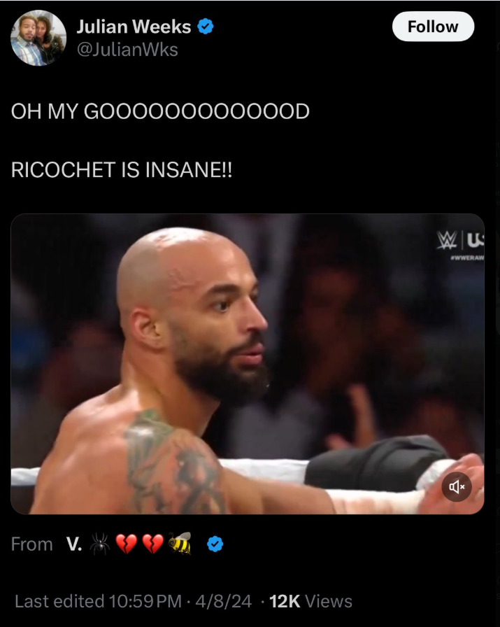 SonOfADaywalker's tweet photo. @supakixbabe Sadly it's nothing new. At the end of the day, you can read these "fans" like a book. 

They hate anyone that's in AEW but love them when they go to WWE.

They love anyone that's in WWE but hate them when they go to AEW (or anywhere else).

I called it the "WWEGareth Effect". https://t.co/b26frszlEB