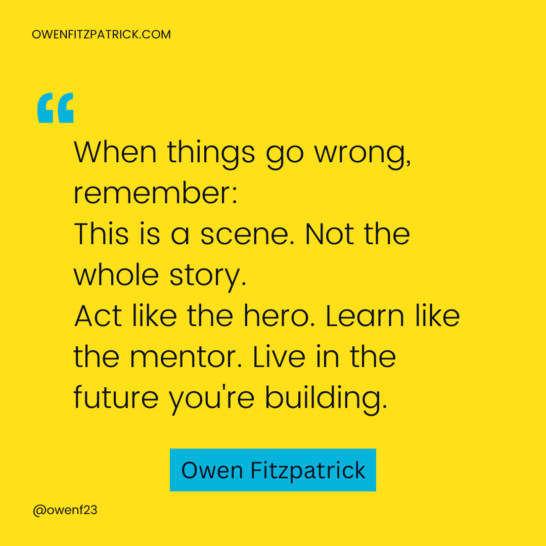 owenfitzp's tweet image. Remember, every setback is just a scene, not the whole story.

Take a breath. This is one scene. The best parts are still coming.

Rewrite the script, hero-style.

You've got this. 

#KeepGoing #FutureFocused #Mindset