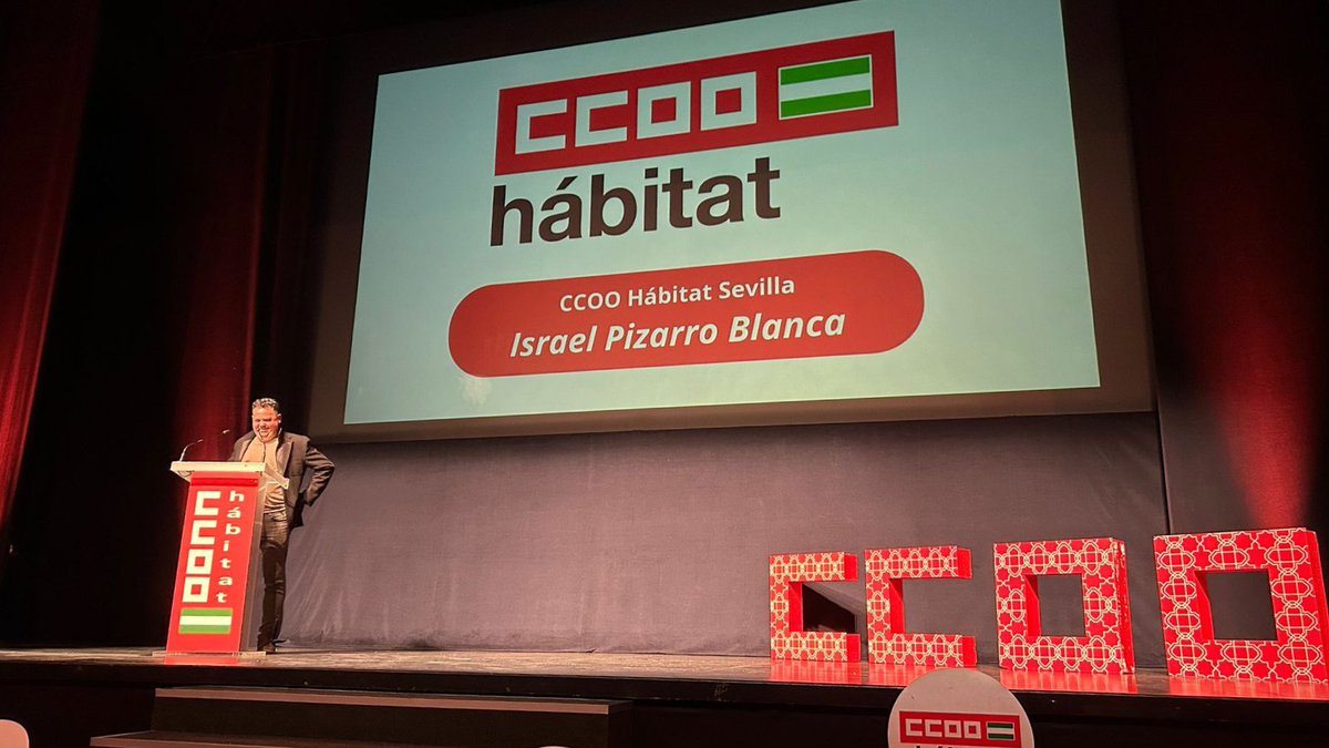CCOOHabitat_AN's tweet photo. @CCOOHabitat_Al @CCOOHabitat_Hu @CCOOHabitat_Cor @CCOOHabitat_Cad @CCOOHabitat_Gr Israel Pizarro, secretario general de @CCOOHabitat_Se, señaló que la 👥unidad provincial es fundamental para abordar los retos sectoriales. 

#EncuentroGranada #DerechosLaborales https://t.co/hFzesJg69G