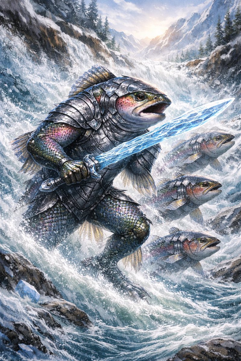 Right now, the chart looks tough... dips keep coming, momentum feels lost.  
But that's exactly the narrative of $BigTrout.  

We're the warrior trout fighting upstream through freezing currents and endless storms.  
No shortcuts, no easy wins—just unbreakable fins and the will