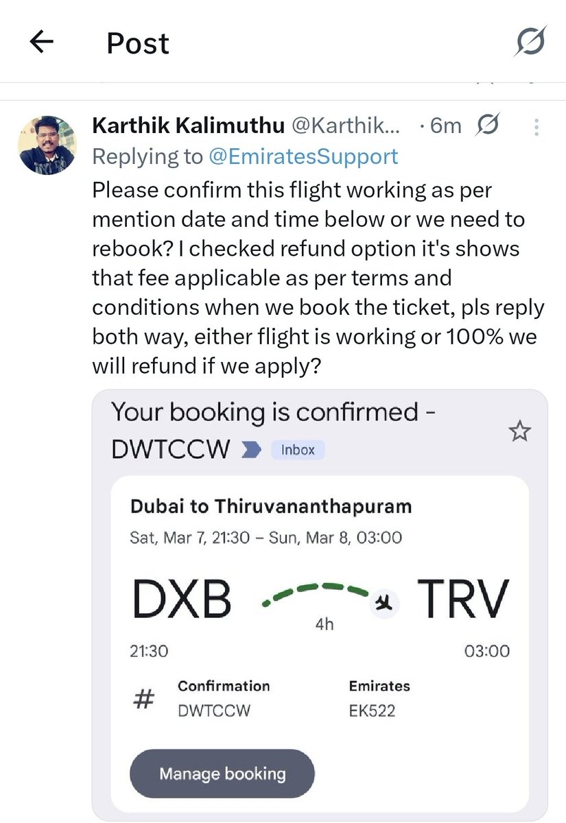 Karthik3799's tweet photo. @EmiratesSupport https://t.co/NJ2aCoycZa