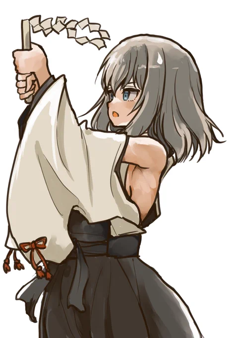 #逸見エリカ生誕祭2026 #garupan 黒森峰の黒巫女姿で悪運を祓うエリカ