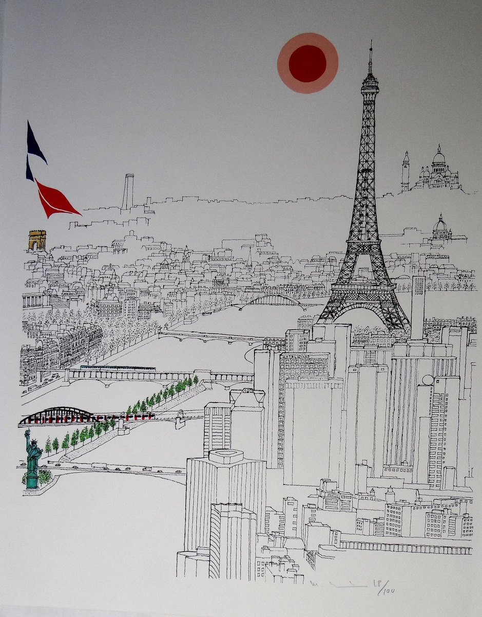 marieartcollec1's tweet photo. Add Parisian romance to your walls!  Original signed &amp; numbered Eiffel Tower lithograph (limited 18/100) – vintage-inspired Paris skyline with waving French flag.  Shop now: https://t.co/TzMJVfhiSZ #EiffelTowerArt #ParisWallArt #VintageParis #SignedPrint #FrenchDecor #wiseshopper https://t.co/SK3GtuaBtk