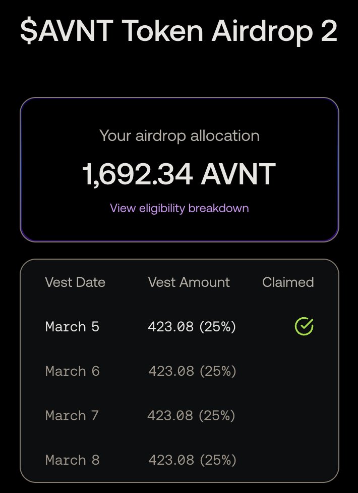 $AVNT、もらえた。今日から毎日クレームしなきゃ