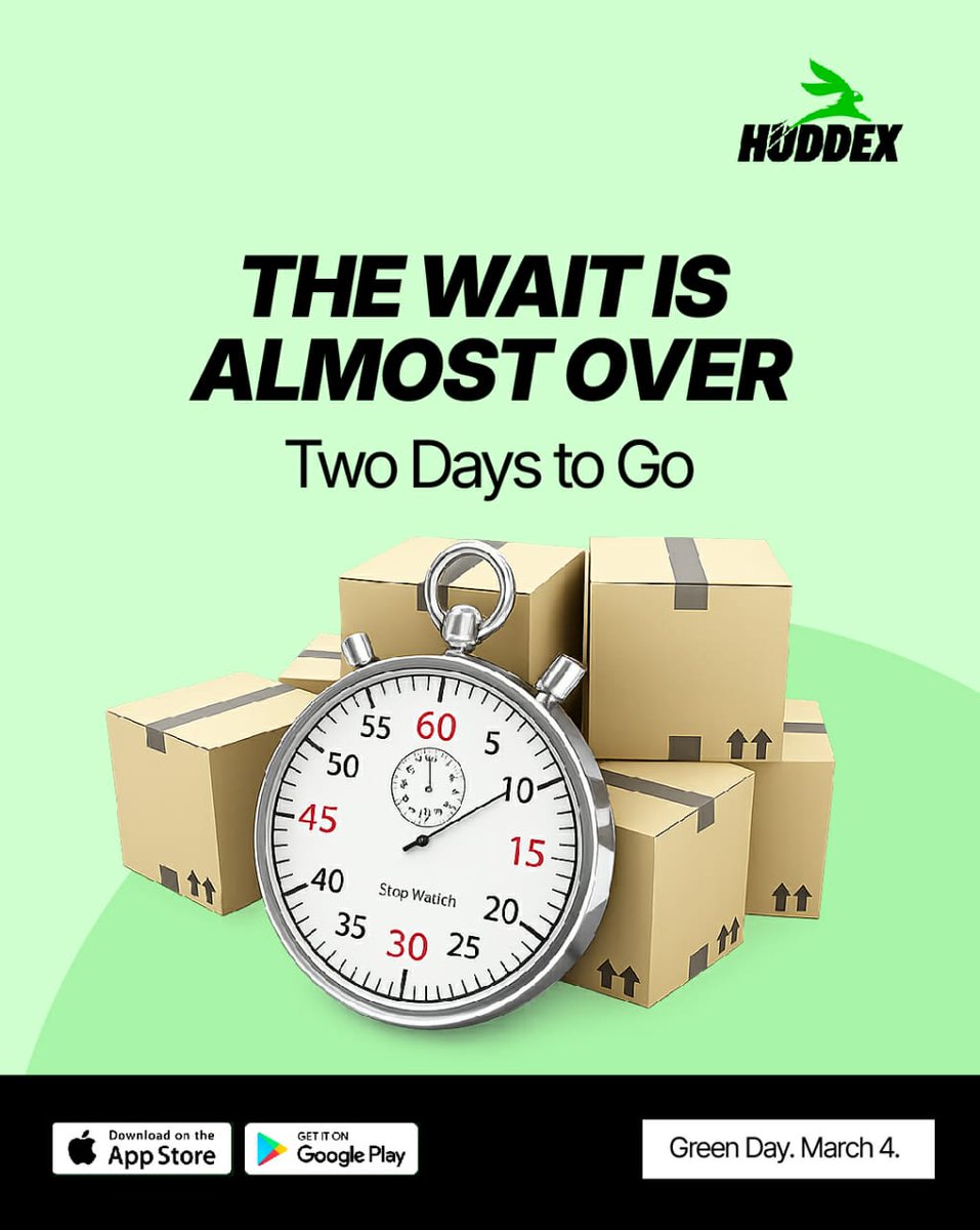 huddex's tweet photo. Green Day returns on March 4 with special shipping rates from Huddex.

If you’ve been planning a shipment, this is worth waiting for.
Two days to go.

#Huddex #GreenDay #CrossBorderShipping #FastDelivery #ShippingDeals #DubaiShipping #GCCShipping #EcommerceShipping https://t.co/bybzMVOLM4