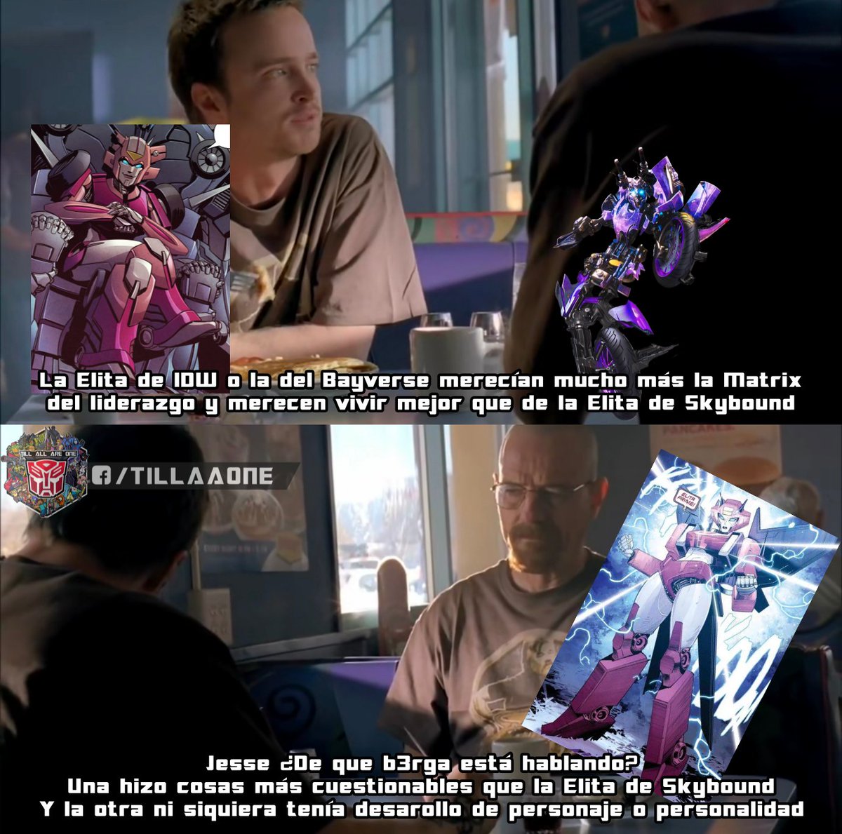 TAAO_OFFICIAL's tweet photo. Pura gente resentida o que no puede leer un cómic son los que piensan esto. Literalmente Elita Skybound es el personaje con más razones de tener ese puesto.

Háganse un favor y alejense de gente que tiene ese pensamiento , les hará bien.

- Abejorro Bee https://t.co/hgIp3a0j0B
