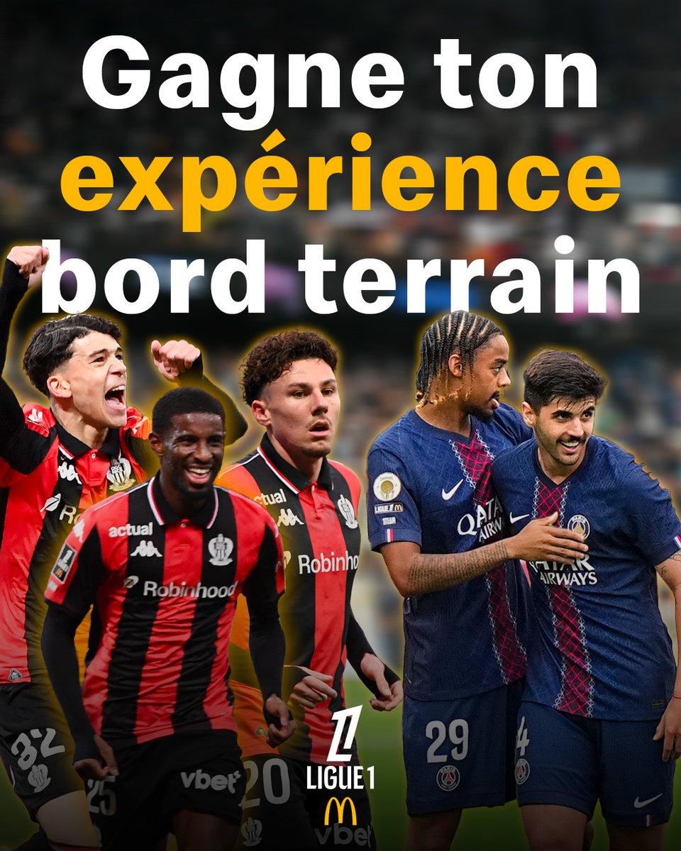 [PLACES À GAGNER] #OGCNPSG

Envie de vivre une expérience VIP à l'Allianz Riviera pour <a href="/ogcnice/">OGC Nice</a> vs <a href="/PSG_inside/">Paris Saint-Germain</a> ?

Pour tenter ta chance :
Abonne-toi au compte <a href="/McDonaldsFrance/">McDonald's France</a> 
RT ce tweet avant le 09/03.