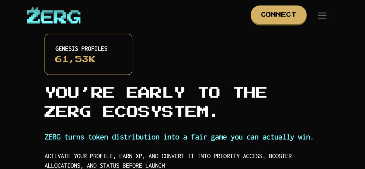 61,530 genesis profiles.

Early users are already claiming their OG spot in Zerg.

And you're still fading?