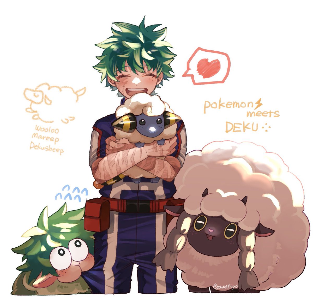 yawaraka_fuyodo's tweet photo. いずくと羊たち🥦🐏poke https://t.co/WPyK6wufJD