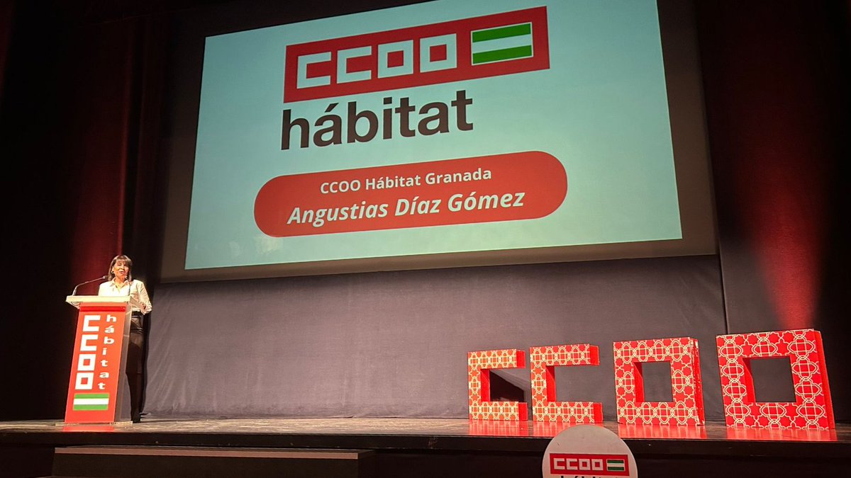 CCOOHabitat_AN's tweet photo. @CCOOHabitat_Al @CCOOHabitat_Hu @CCOOHabitat_Cor @CCOOHabitat_Cad @CCOOHabitat_Gr @CCOOHabitat_Se 💬Sube al atril Angustias Díaz, secretaria general de @CCOOHabitat_Gr, agradeciendo la acogida del encuentro y reivindicando el papel de la organización en la defensa de los derechos laborales. 

#EncuentroGranada #DerechosLaborales https://t.co/RI3NzrqFiD