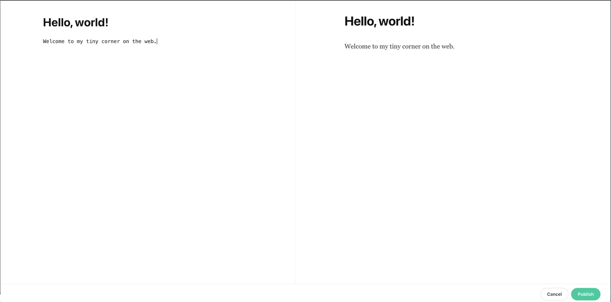 simoncarstensen's tweet photo. This is Jottit. Click a button, write something, and you have a site. That's it. https://t.co/CUSaGxqRLy https://t.co/k2NfxaNr4f