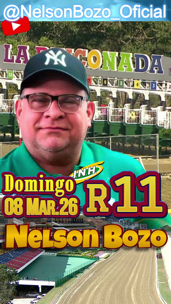 GRATIS !👉4Fijos y 5y6 #LaRinconada 08.Marzo.26 | R11 | Nelson Bozo "el Triple Coronado del Hipismo"🏇🏅🏆
por Aquí ! ...👉 LINK:  youtu.be/B_09D93av9M🔥