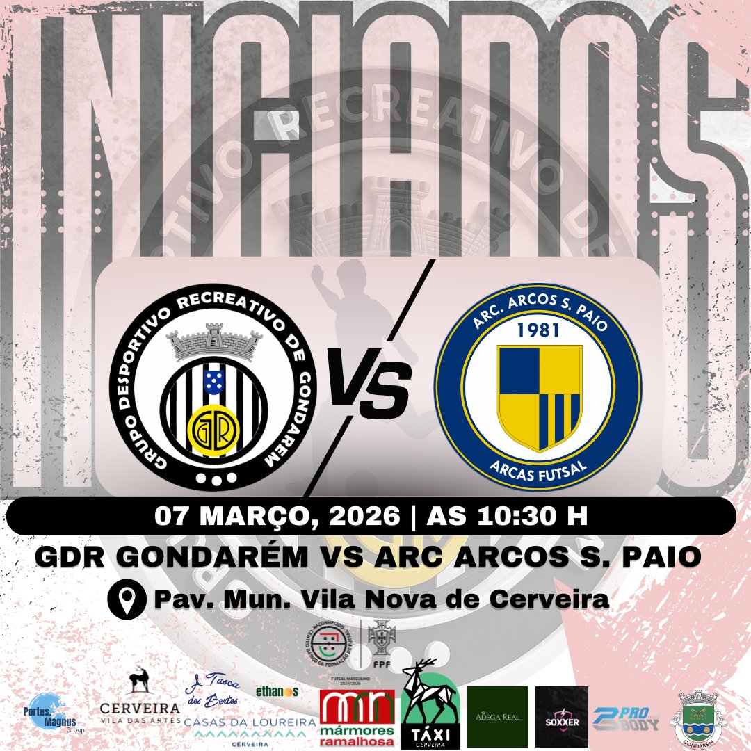 Mais um fim de semana, mais um jogo dos nossos iniciados.
Venham apoiar o futuro do Gondarém!

#gdrgondarem #gdrgfutsal