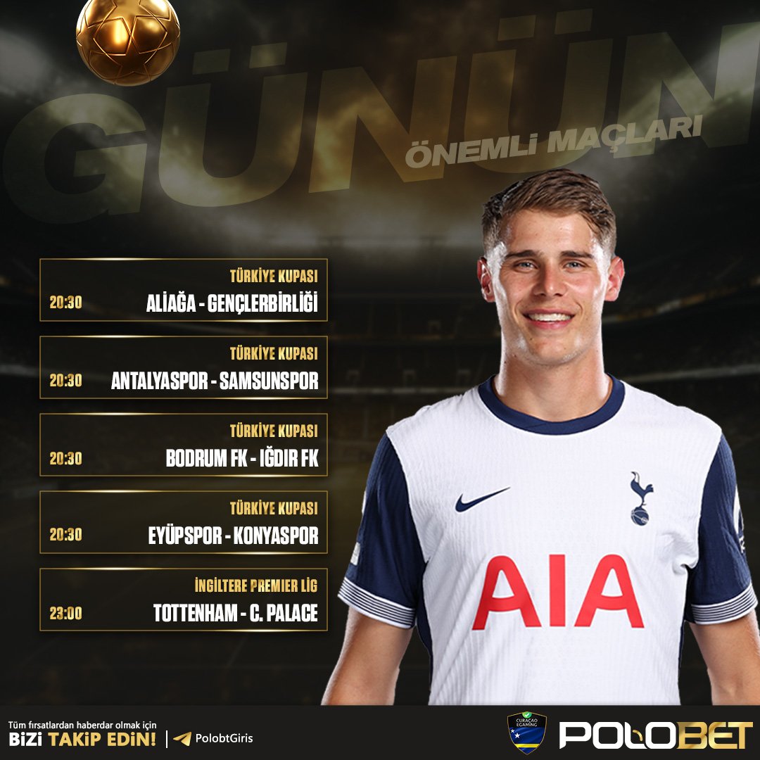 ⚽️ Kupa heyecanı ve Premier Lig kalitesi tek bültende. Maçını seç, kuponunu yap, Polobet ile kazanmaya başla‼️

🚀Hemen üye ol, risk almadan 250 TL Freebet ile kazanmaya başla❕

🔗Giriş: plbt.site/plbtd

Taylan Burak Yılmaz Beşiktaş - Galatasaray