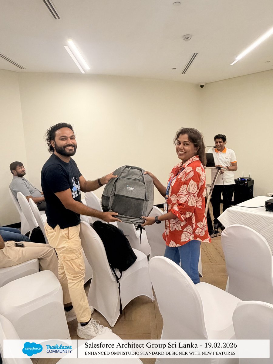 SFSLArchitects's tweet photo. Another great session with Salesforce Architects Sri Lanka! 🚀
We explored the Enhanced OmniStudio Standard Designer and the latest features shaping how we design on the Salesforce platform. Thanks to everyone who joined and shared insights! 🙌
#slsfa #Salesforce https://t.co/GTd40w9185