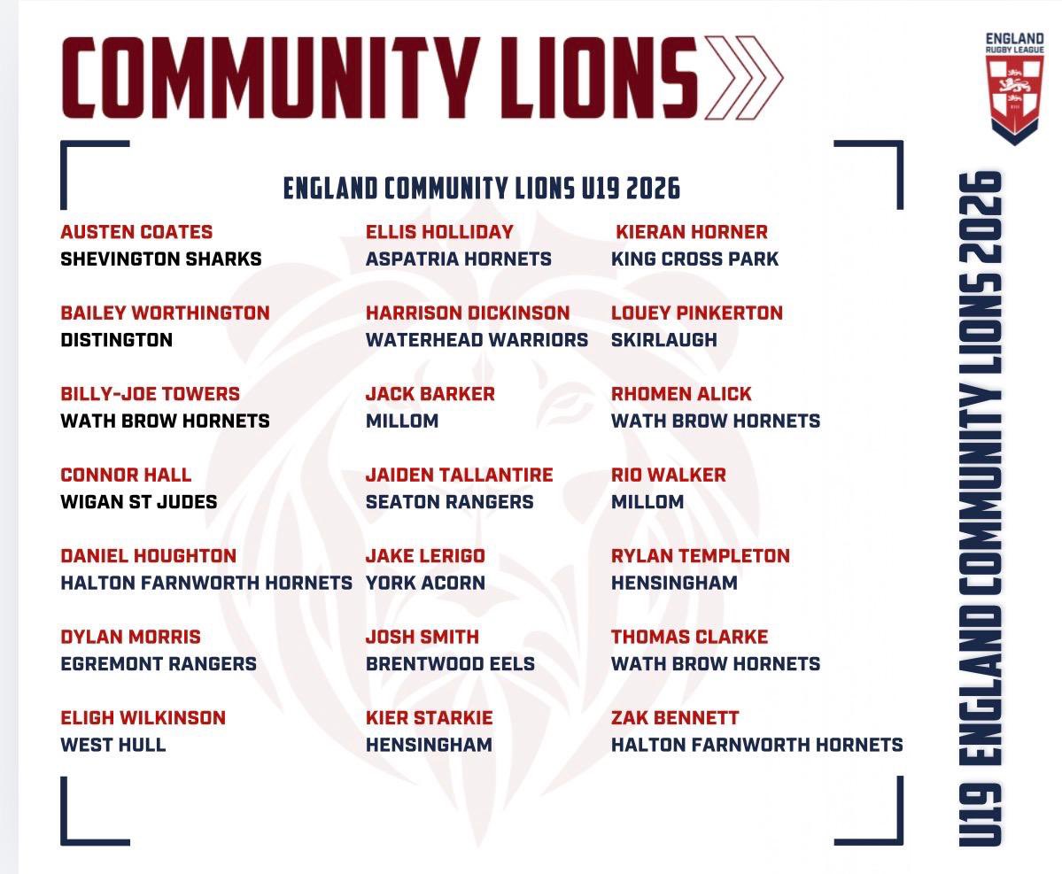 England Community Lions RL tweet media