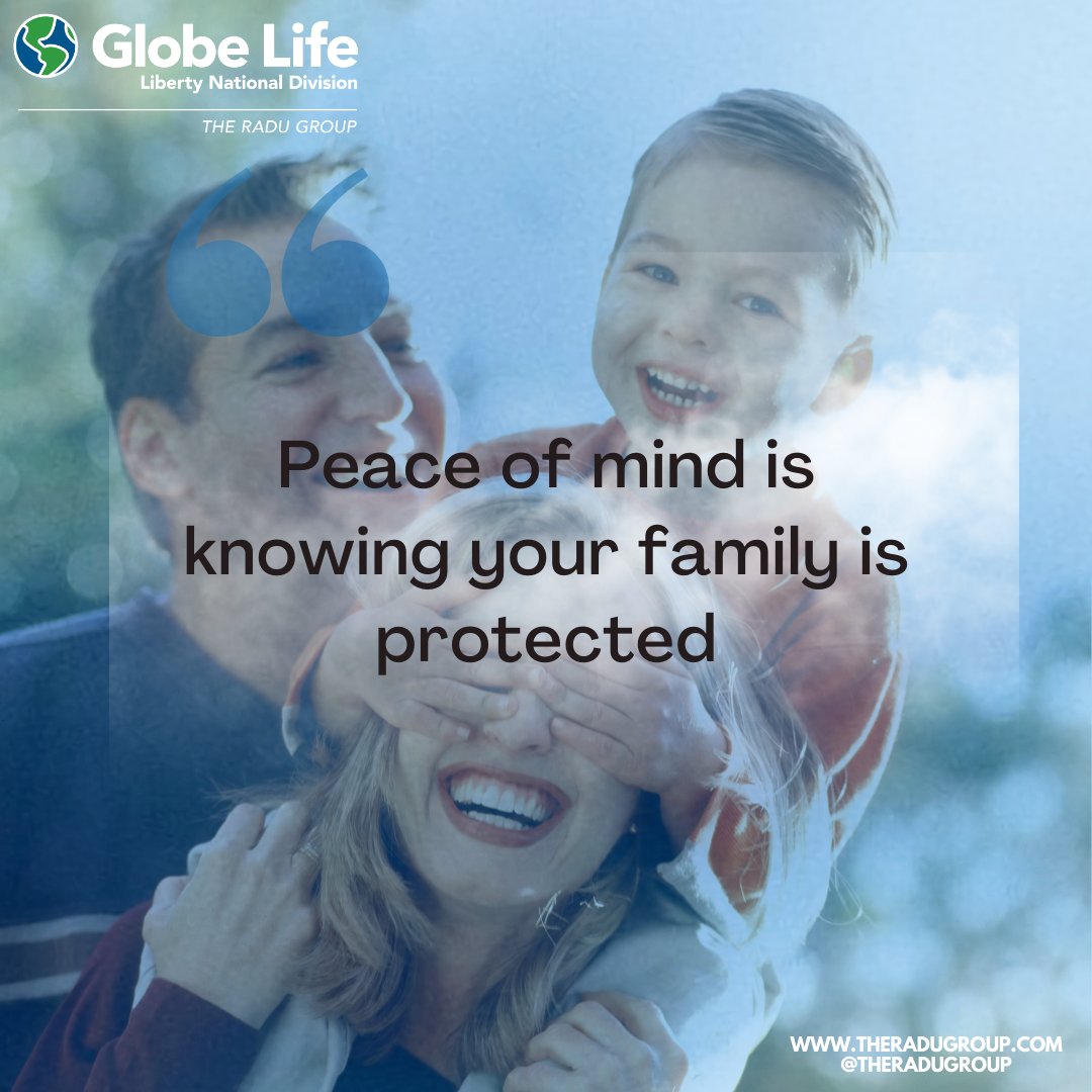 theradugroup's tweet photo. When the important things are covered, everything else feels lighter. 💙
#LifeProtection #FamilyCare #PeaceOfMind #GlobeLife https://t.co/Xnmfr2P5GA