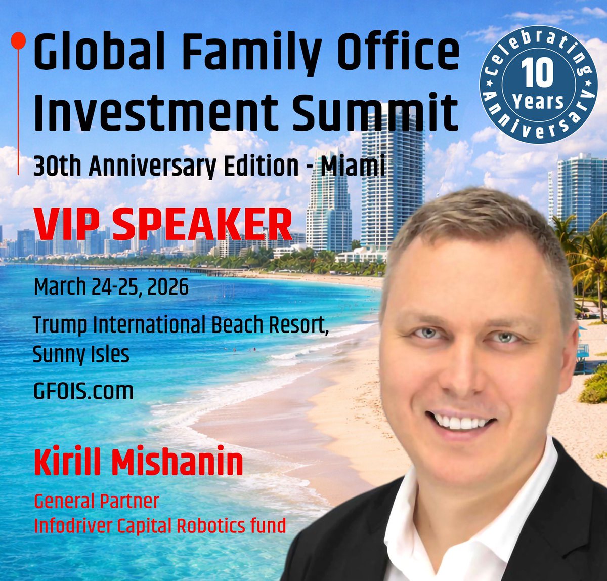 infodrivercap's tweet photo. Join 500+ family offices and 300+ global investors at the 30th Global Family Office Investment Summit in Miami. Connect with wealth funds, founders, and government officials in an exclusive setting designed for groundbreaking investment opportunities. https://t.co/8f5gjn3Jdo https://t.co/i1irFNtW3e