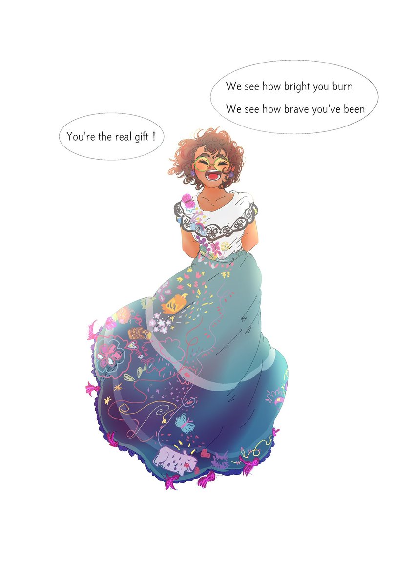 誕生日おめでとうミラベル・マドリガル
過去絵だけれど、星のように燃えるあなたが大好きです。いつまでも奇跡のように輝き燃え続けてほしい。