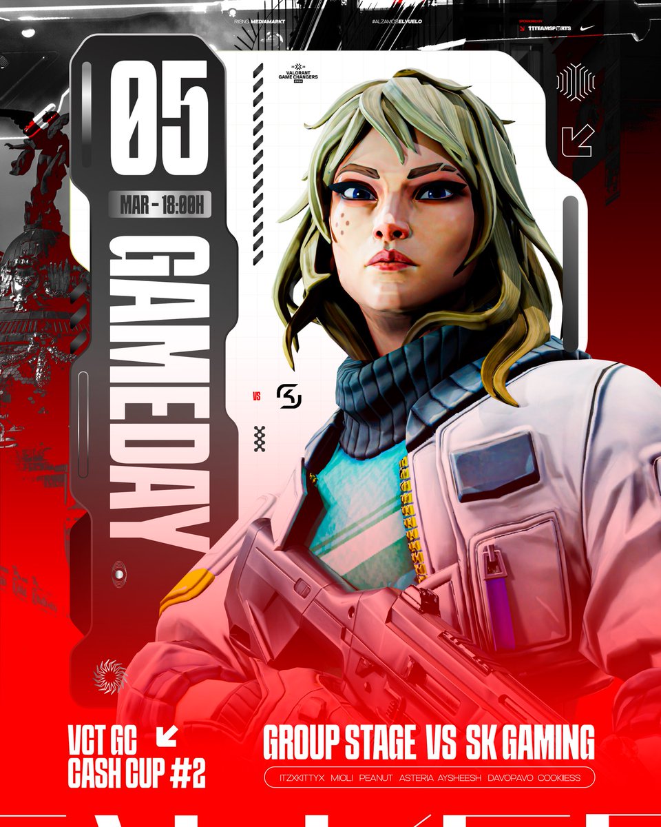 ¡Día de CASH CUP! 🦅

Hoy nos jugamos el paso a las siguientes rondas contra <a href="/SKGaming/">SK Gaming</a> 

🕕 18:00h
📺 <a href="/Manu1080O/">FLK Manu1080</a> 

#AlzamosElVuelo🦅 •#CashCup